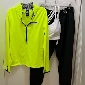 Victoria Secret & Pink Jogger Pants, 3/4 Zip Jacket & Bra Top